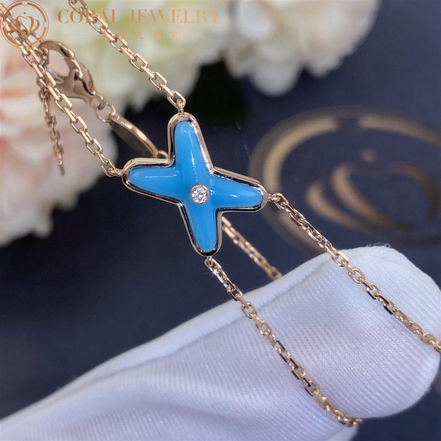 [Loran]JEUX BRACELET TURQUOISE ROSE GOLD 1 DIAMOND