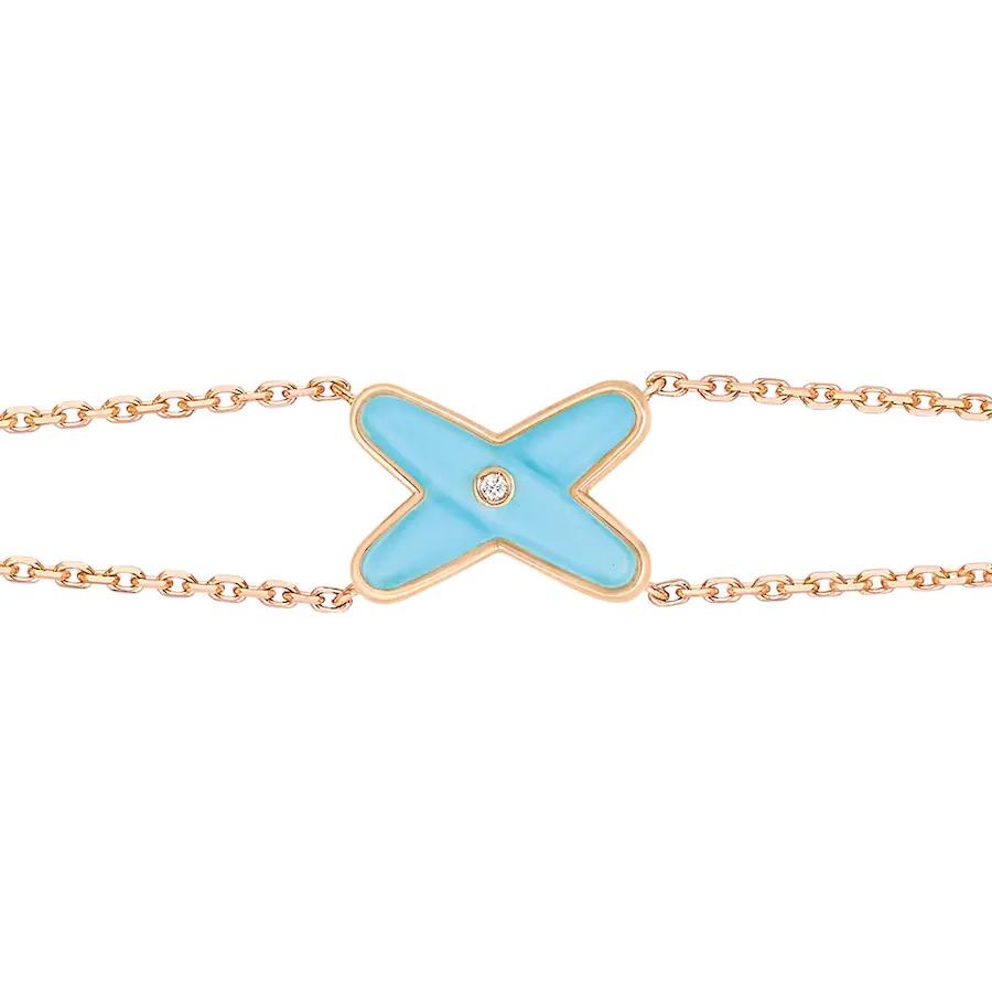 [Loran]JEUX BRACELET TURQUOISE ROSE GOLD 1 DIAMOND