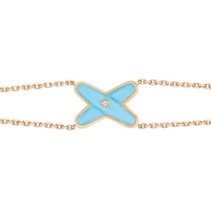 [Loran]JEUX BRACELET TURQUOISE ROSE GOLD 1 DIAMOND
