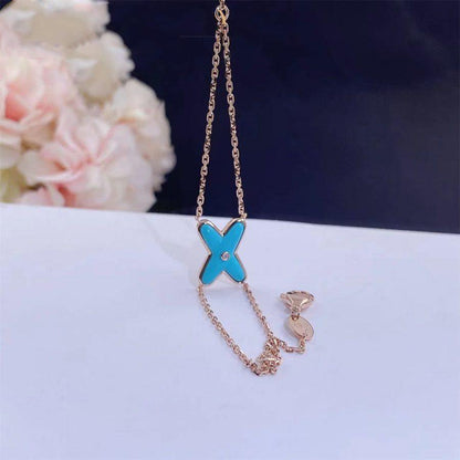 [Loran]JEUX BRACELET TURQUOISE ROSE GOLD 1 DIAMOND