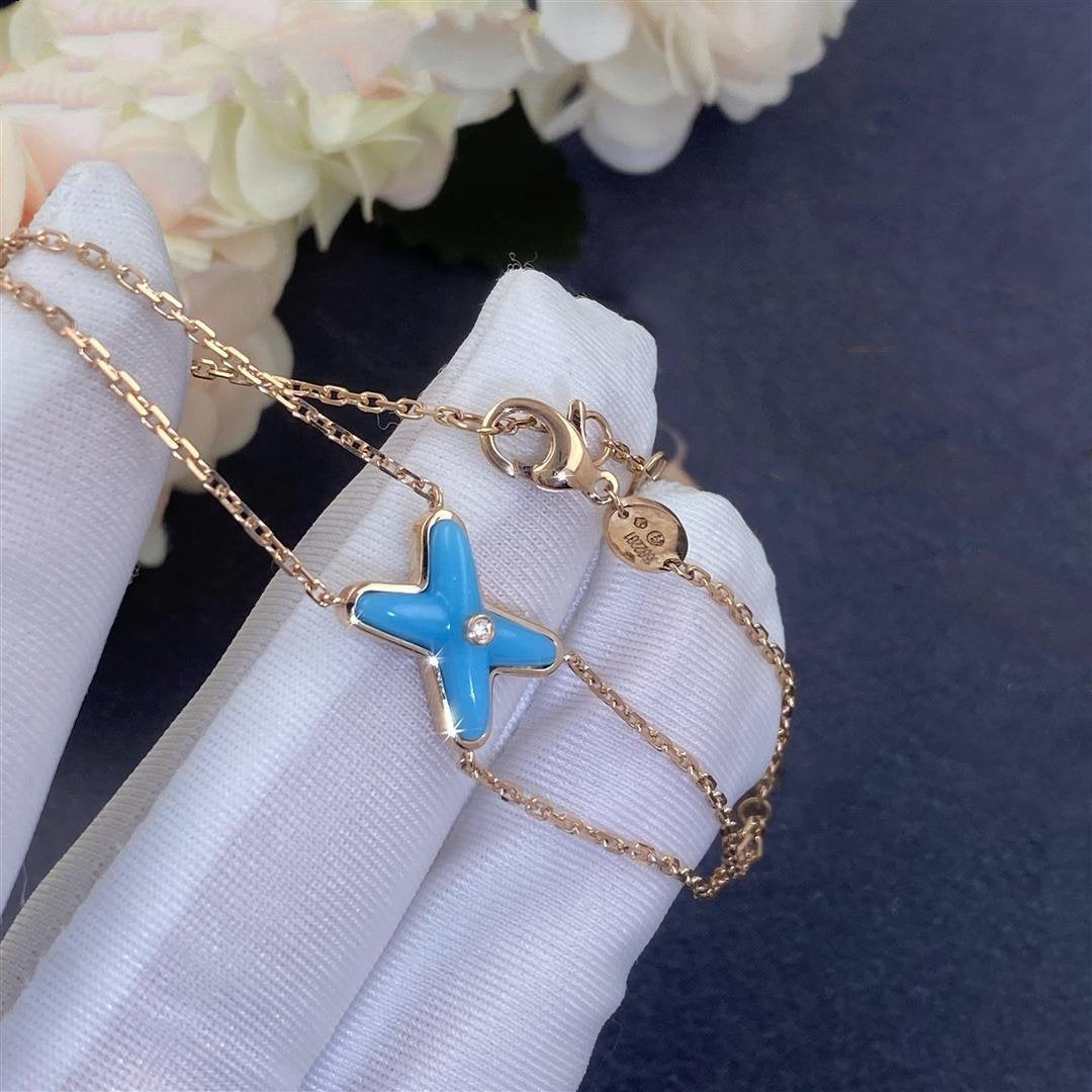 [Loran]JEUX BRACELET TURQUOISE ROSE GOLD 1 DIAMOND