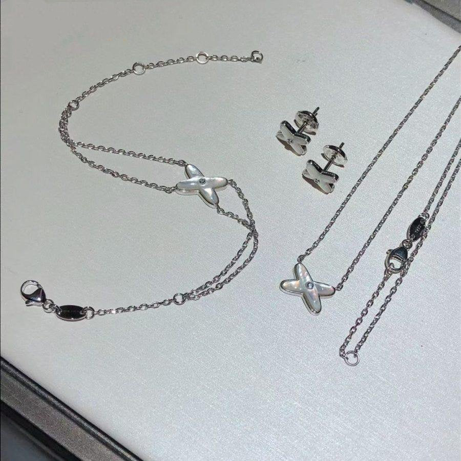 [Loran]JEUX BRACELET WHITE MOP SILVER 1 DIAMOND