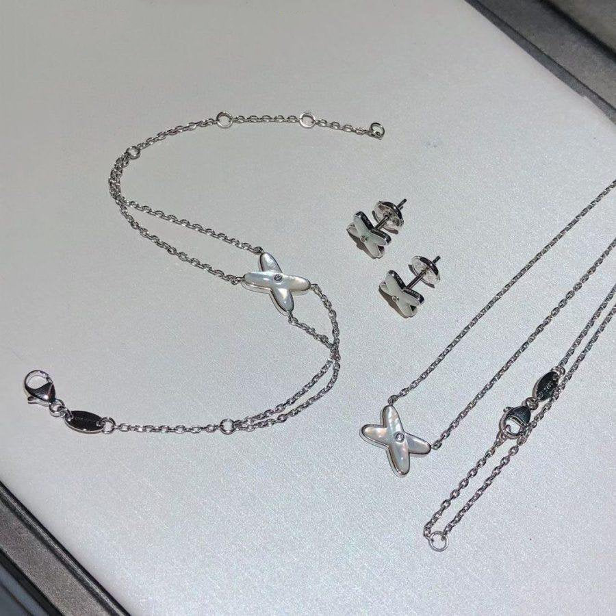 [Loran]JEUX BRACELET WHITE MOP SILVER 1 DIAMOND