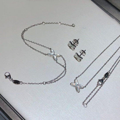 [Loran]JEUX BRACELET WHITE MOP SILVER 1 DIAMOND
