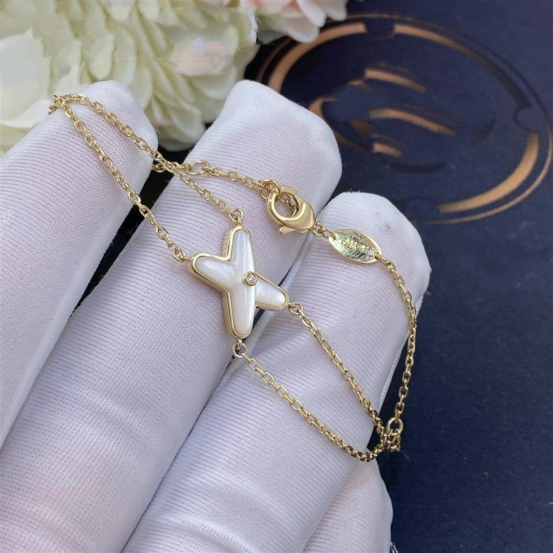 [Loran]JEUX BRACELET WHITE MOP GOLD 1 DIAMOND