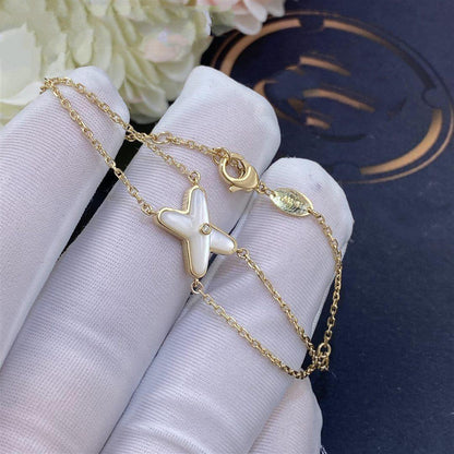 [Loran]JEUX BRACELET WHITE MOP GOLD 1 DIAMOND