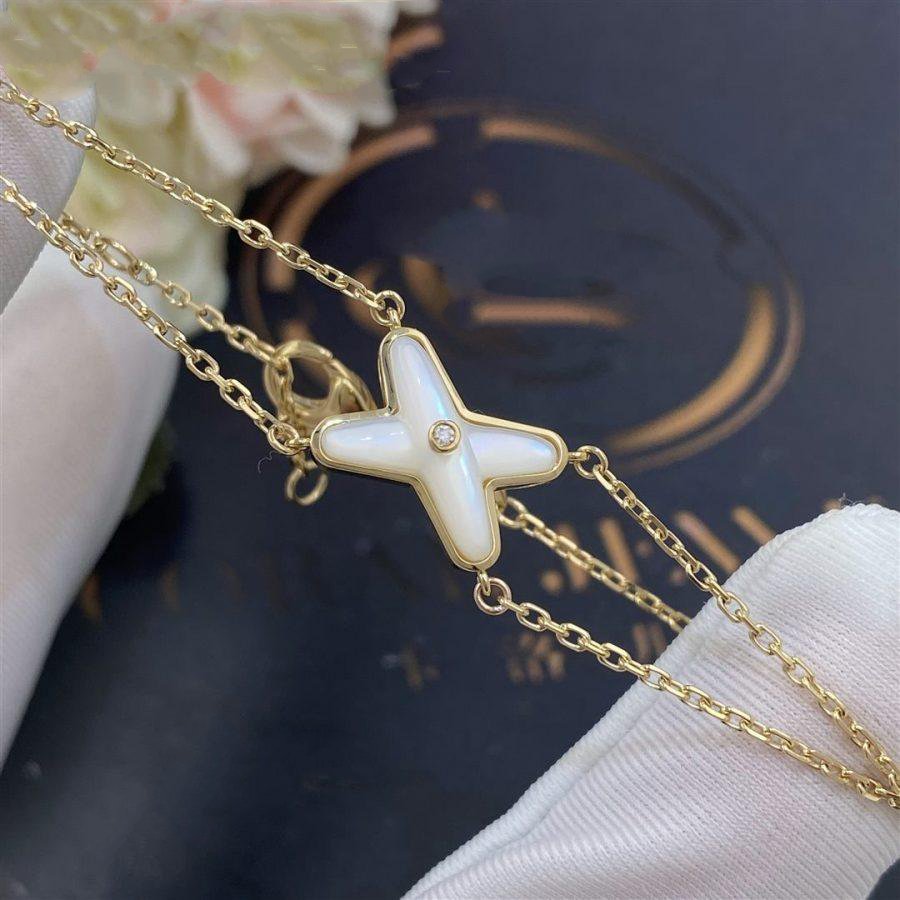 [Loran]JEUX BRACELET WHITE MOP GOLD 1 DIAMOND