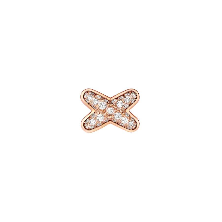 [Loran]JEUX DE ROSE GOLD DIAMOND EARRINGS
