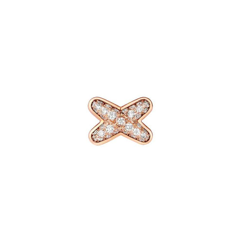 [Loran]JEUX DE ROSE GOLD DIAMOND EARRINGS