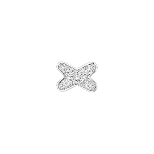 [Loran]JEUX DE SILVER DIAMOND EARRINGS