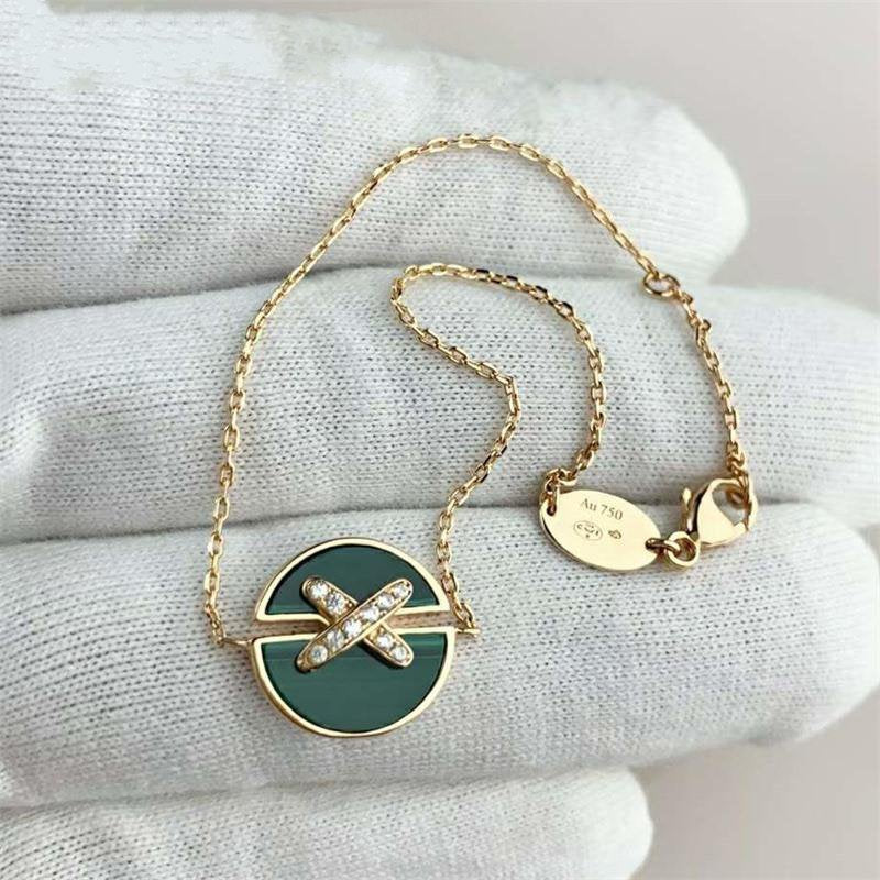 [Loran]JEUX DE BRACELET MALACHITE ROSE GOLD DIAMONDS