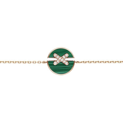 [Loran]JEUX DE BRACELET MALACHITE ROSE GOLD DIAMONDS