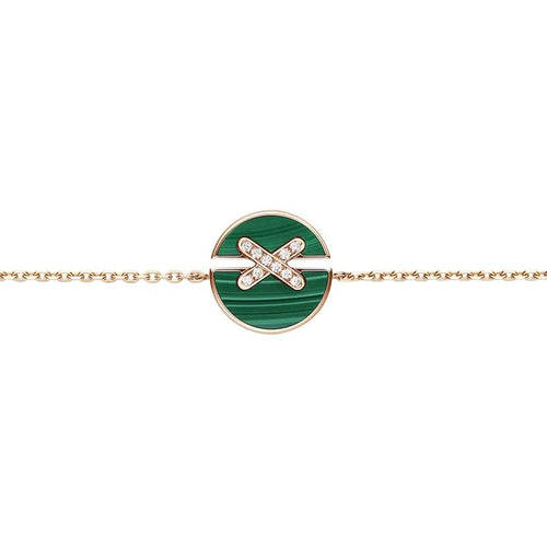 [Loran]JEUX DE BRACELET MALACHITE ROSE GOLD DIAMONDS