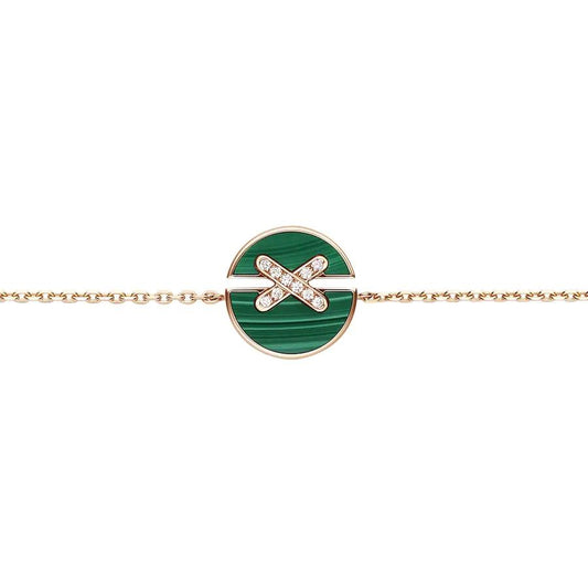 [Loran]JEUX DE BRACELET MALACHITE ROSE GOLD DIAMONDS