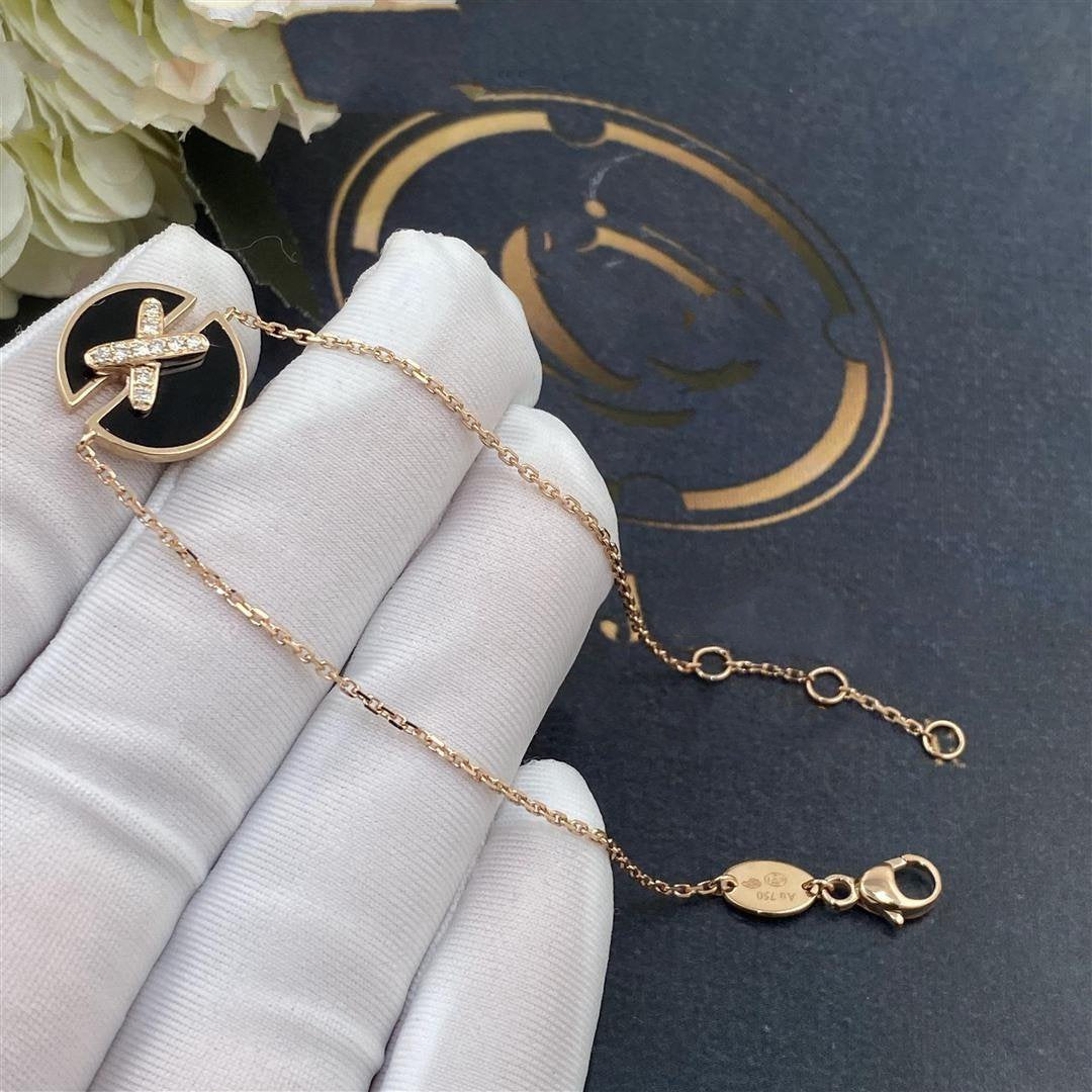[Loran]JEUX DE BRACELET ONYX ROSE GOLD DIAMOND