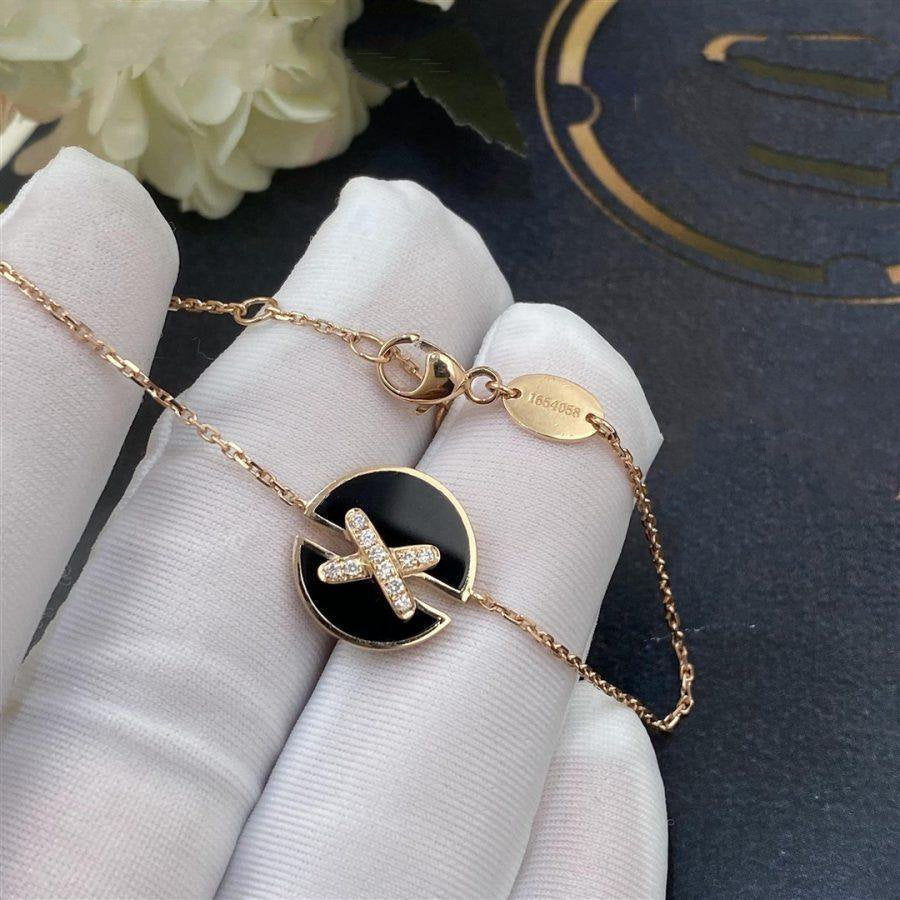 [Loran]JEUX DE BRACELET ONYX ROSE GOLD DIAMOND