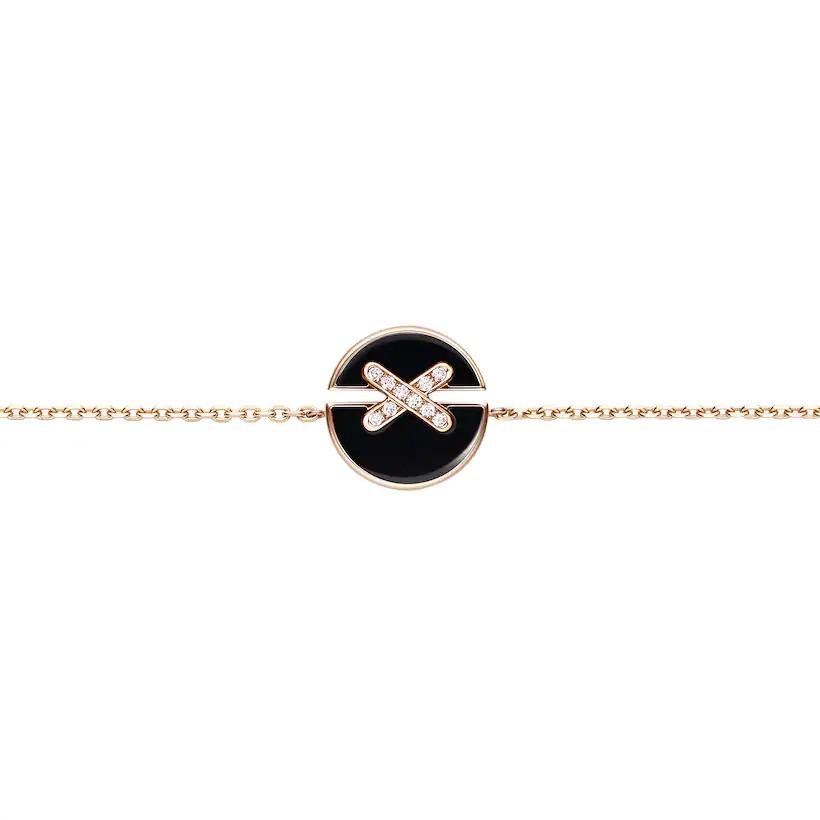 [Loran]JEUX DE BRACELET ONYX ROSE GOLD DIAMOND