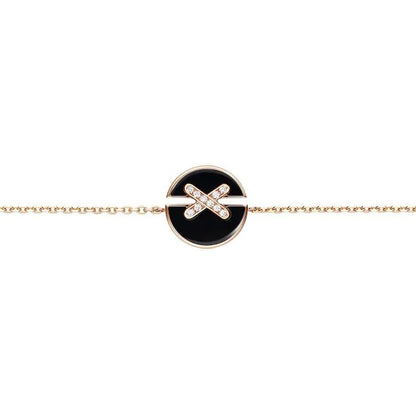 [Loran]JEUX DE BRACELET ONYX ROSE GOLD DIAMOND