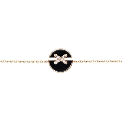 [Loran]JEUX DE BRACELET ONYX ROSE GOLD DIAMOND