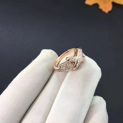 [Loran]JEUX DE RING ROSE GOLD DIAMOND