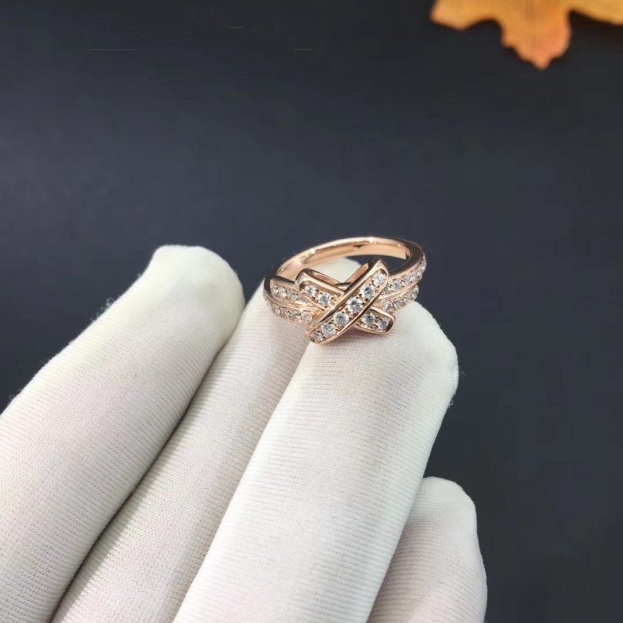 [Loran]JEUX DE RING ROSE GOLD DIAMOND