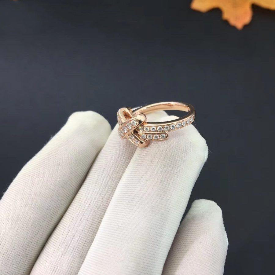 [Loran]JEUX DE RING ROSE GOLD DIAMOND
