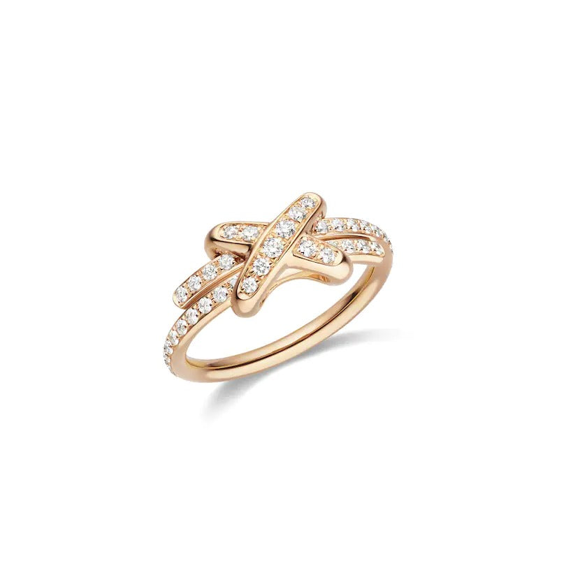 [Loran]JEUX DE RING ROSE GOLD DIAMOND