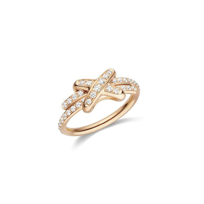 [Loran]JEUX DE RING ROSE GOLD DIAMOND