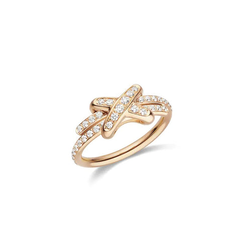 [Loran]JEUX DE RING ROSE GOLD DIAMOND