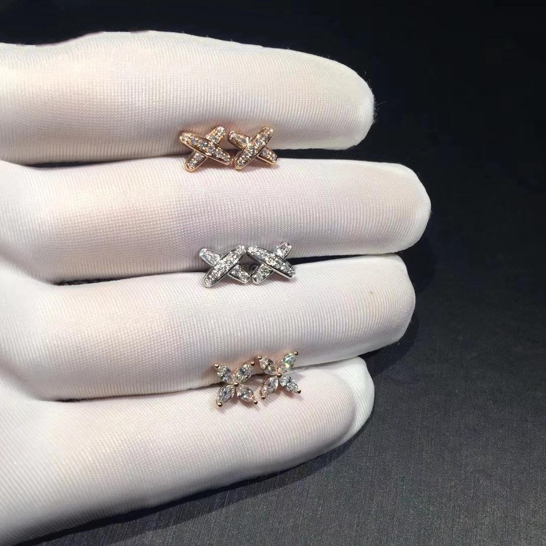 [Loran]JEUX DE DIAMOND EARRINGS