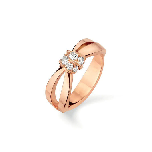 [Loran]LIENS RING ROSE GOLD DIAMOND