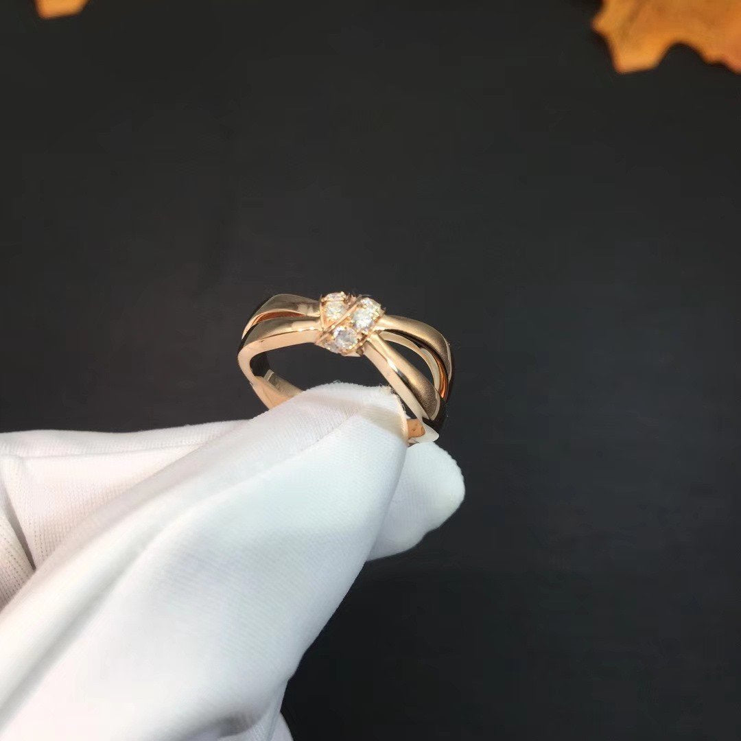 [Loran]LIENS RING ROSE GOLD DIAMOND