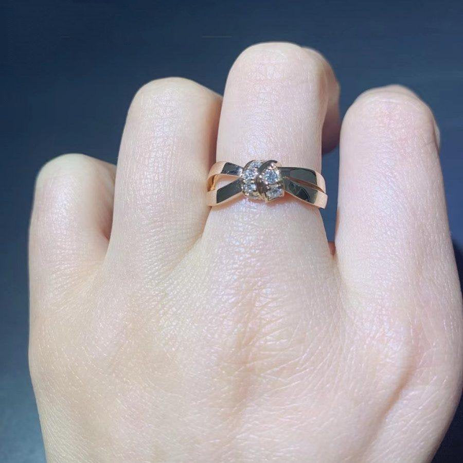 [Loran]LIENS RING ROSE GOLD DIAMOND