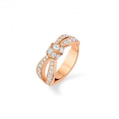 [Loran]LIENS ROSE GOLD DIAMOND RING