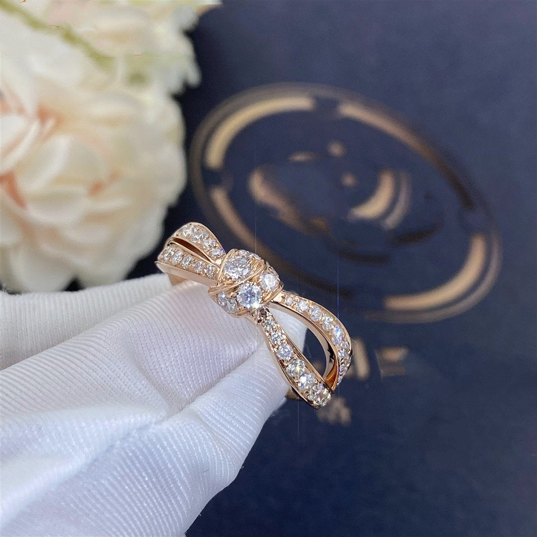 [Loran]LIENS ROSE GOLD DIAMOND RING