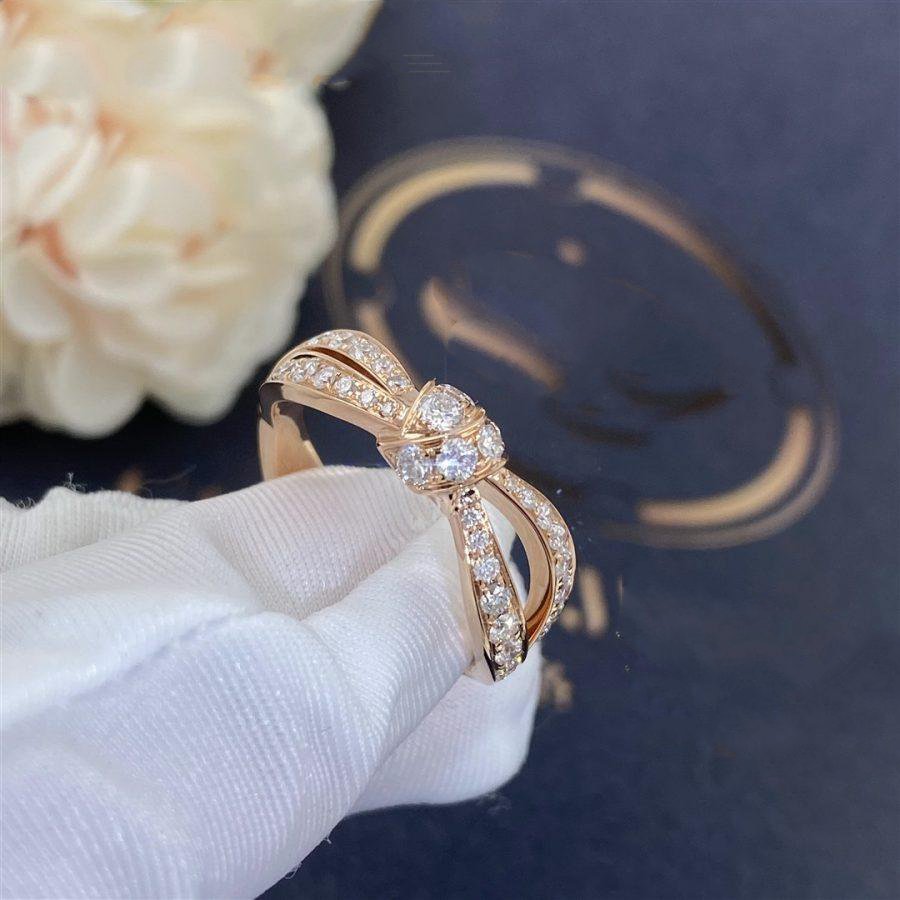 [Loran]LIENS ROSE GOLD DIAMOND RING