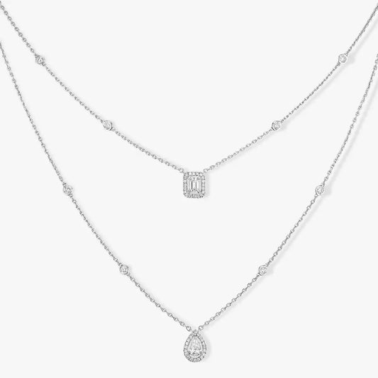 [Loran]MY TWIN 2-ROW DIAMOND NECKLACE