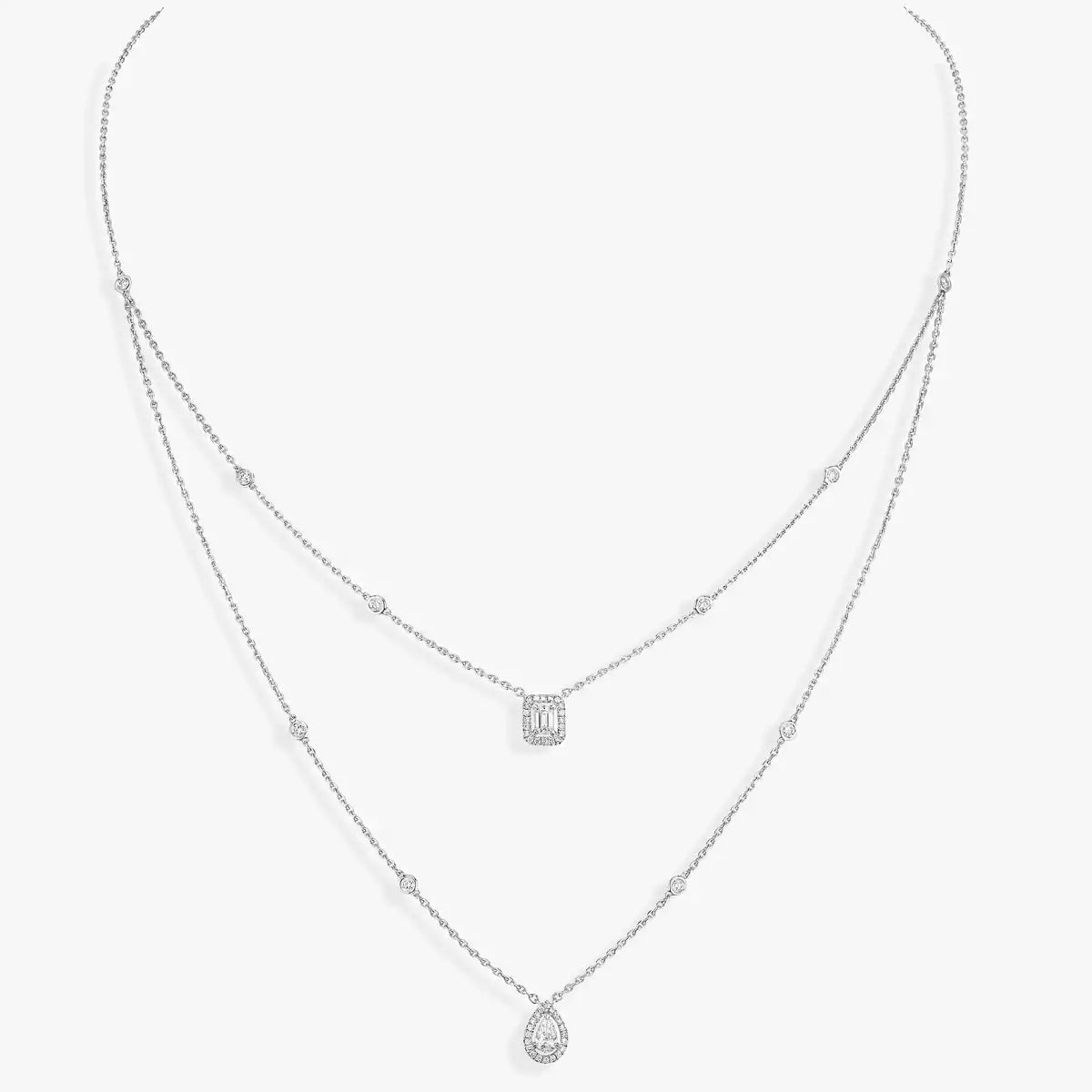 [Loran]MY TWIN 2-ROW DIAMOND NECKLACE
