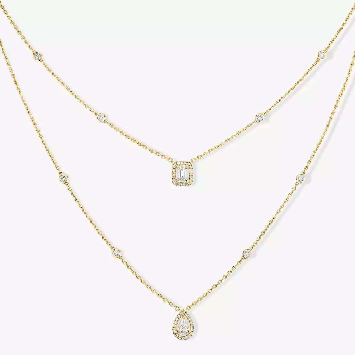[Loran]MY TWIN 2-ROW DIAMOND NECKLACE