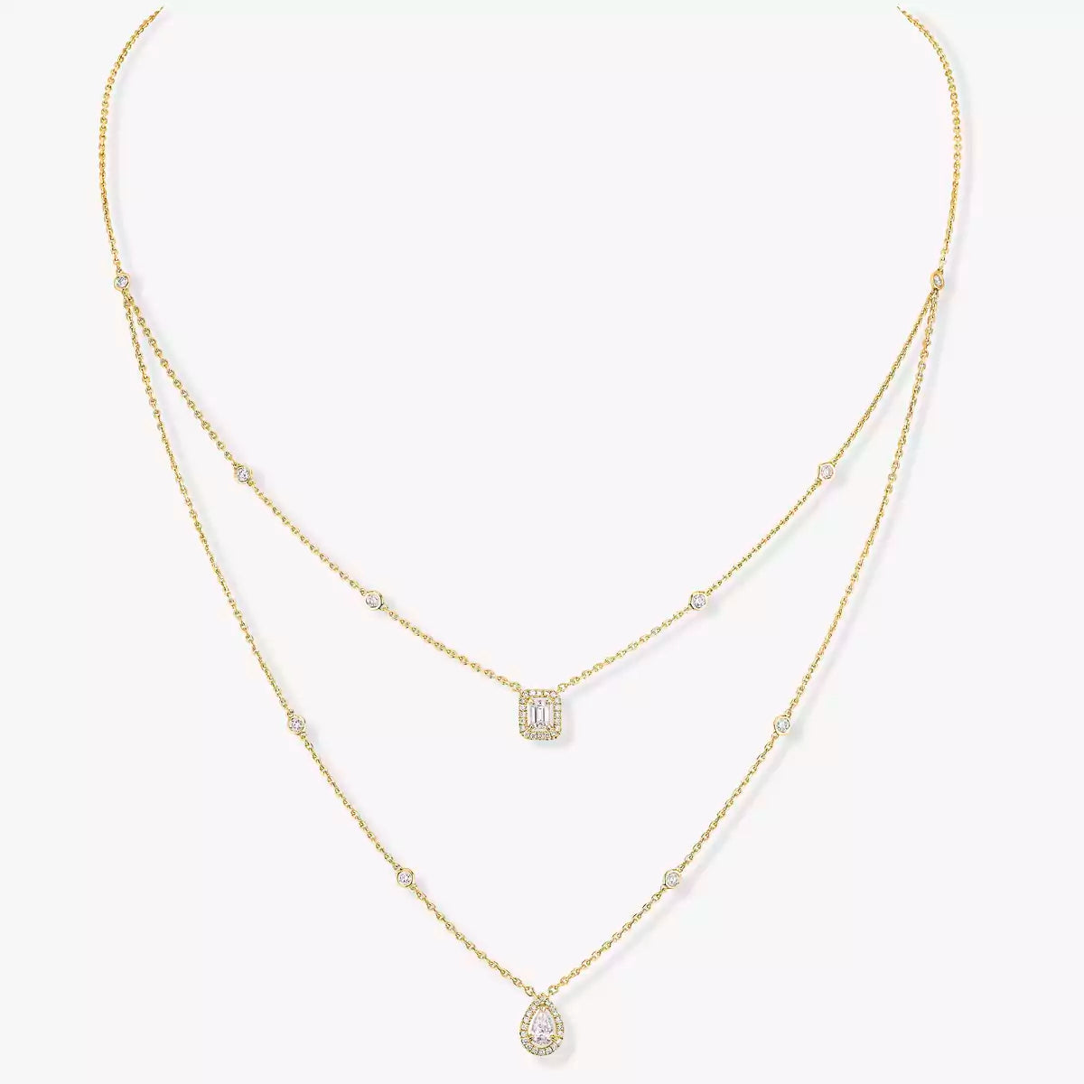 [Loran]MY TWIN 2-ROW DIAMOND NECKLACE