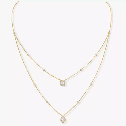 [Loran]MY TWIN 2-ROW DIAMOND NECKLACE