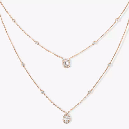 [Loran]MY TWIN 2-ROW DIAMOND NECKLACE