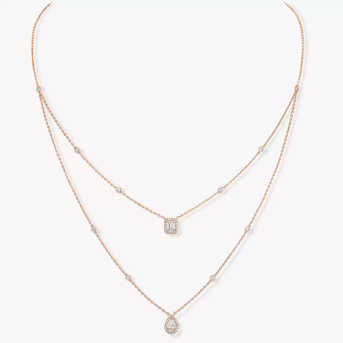 [Loran]MY TWIN 2-ROW DIAMOND NECKLACE