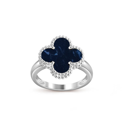 [Loran]LUCKY CLOVER VINTAGE WHITE GOLD RING COLLECTION