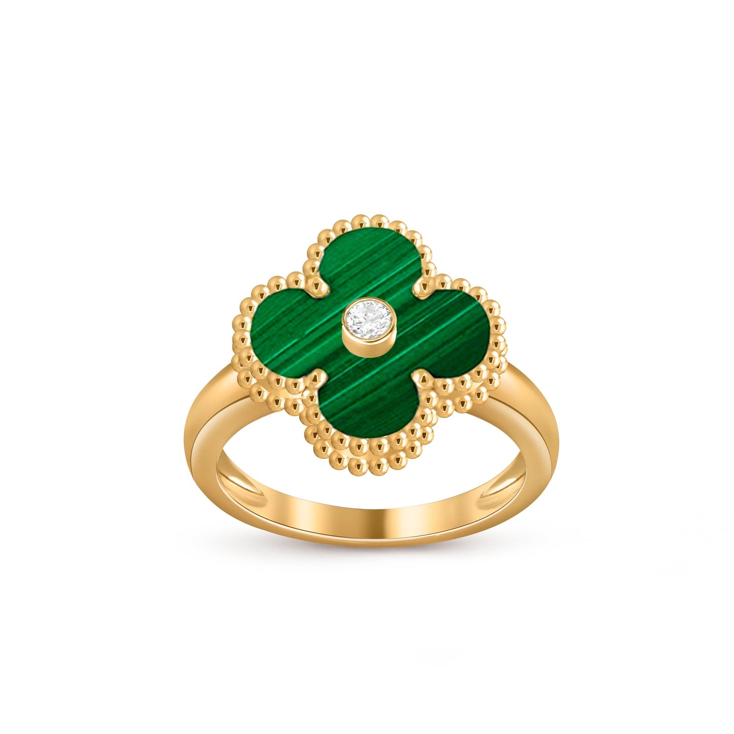 [Loran]LUCKY CLOVER DIAMOND-ACCENT GOLD RING COLLECTION