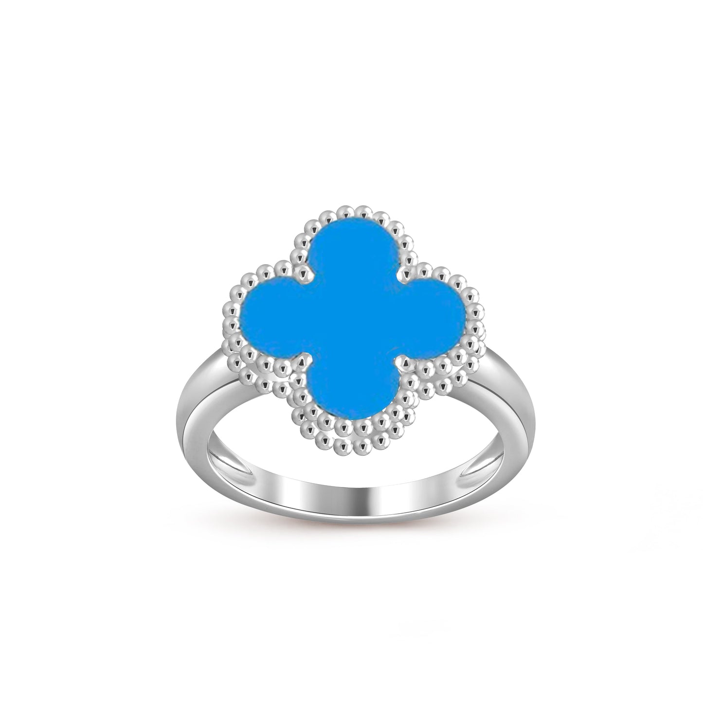 [Loran]LUCKY CLOVER VINTAGE WHITE GOLD RING COLLECTION