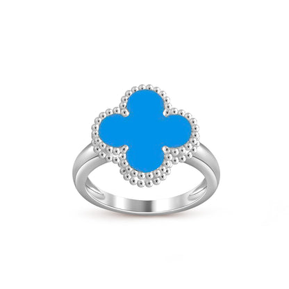 [Loran]LUCKY CLOVER VINTAGE WHITE GOLD RING COLLECTION