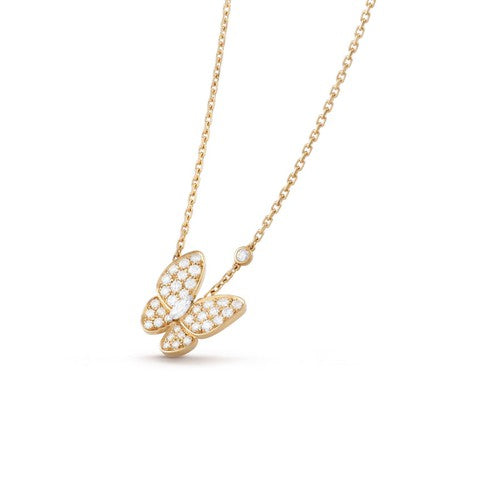 [Loran]BUTTERFLY DIAMOND CHARM NECKLACE
