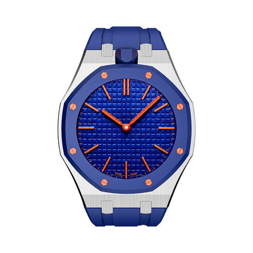 [Loran]OAK POP DARK BLUE STEEL SILICONE STRAP