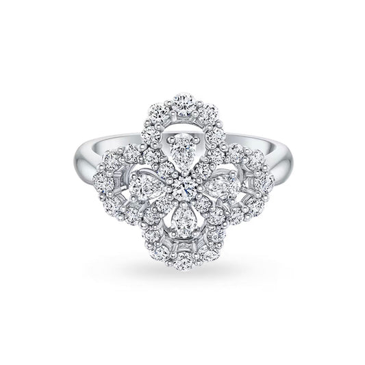 [Loran]LOOP RING FULL MOTIF DIAMOND 16MM SILVE